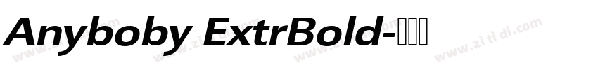 Anyboby ExtrBold字体转换